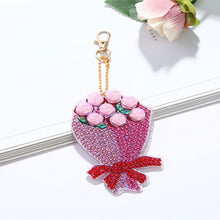 Cargar imagen en el visor de la galería, Llavero Diamond Painting 5D Ramo de Flores