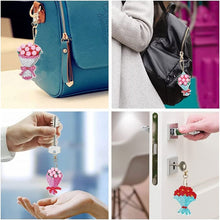 Cargar imagen en el visor de la galería, Llavero Diamond Painting 5D Ramo de Flores