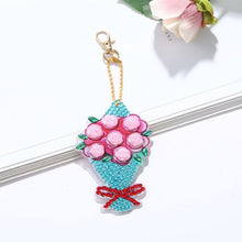 Cargar imagen en el visor de la galería, Llavero Diamond Painting 5D Ramo de Flores