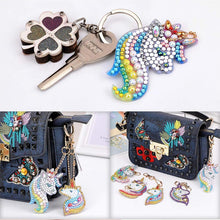 Cargar imagen en el visor de la galería, Llavero Diamond Painting 5D con Unicornios 5 Piezas