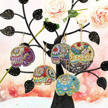 Cargar imagen en el visor de la galería, Llavero Diamond Painting 5D Elefantes 5 Piezas