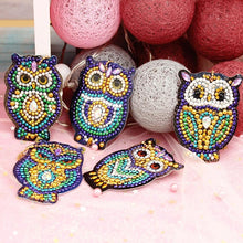 Cargar imagen en el visor de la galería, Llavero Diamond Painting 5D Búhos Conjunto de 5 Piezas