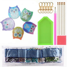 Cargar imagen en el visor de la galería, Llavero Diamond Art Búhos 5 Piezas