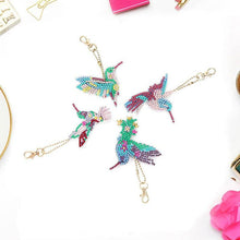 Cargar imagen en el visor de la galería, Llavero Diamond Painting 5D Colibríes 4 Piezas