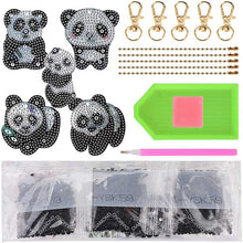 Cargar imagen en el visor de la galería, Llavero Diamond Painting 5D Panda