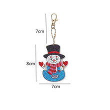 Cargar imagen en el visor de la galería, Llavero Diamond Painting 5D con Muñecos de Nieve 5 Piezas