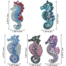 Cargar imagen en el visor de la galería, Llavero Diamond Painting 5D Caballitos de Mar 5 Piezas