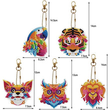 Cargar imagen en el visor de la galería, Llavero Diamond Painting 5D Animales 5 Piezas