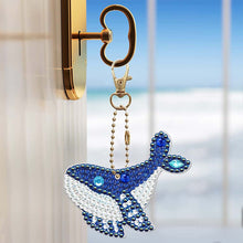 Cargar imagen en el visor de la galería, Llavero Diamond Painting 5D con Ballenas 5 Piezas