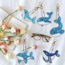 Cargar imagen en el visor de la galería, Llavero Diamond Painting 5D con Ballenas 5 Piezas