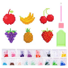 Cargar imagen en el visor de la galería, Conjunto de Pegatinas Diamond Painting con Frutas para Niños