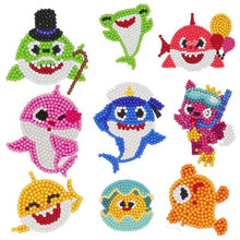 Cargar imagen en el visor de la galería, Conjunto de Autoadhesivos Diamond Painting con Animales Acuáticos para Niños