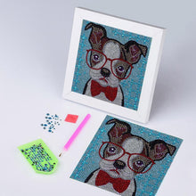 Cargar imagen en el visor de la galería, Kit Diamond Painting 5D para Niños - Perro con Marco de Fotos