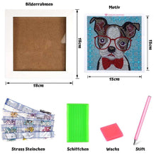 Cargar imagen en el visor de la galería, Kit Diamond Painting 5D para Niños - Perro con Marco de Fotos