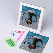 Cargar imagen en el visor de la galería, Diamond Painting 5D Niños Pingüino con Marco de Fotos