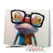 Cargar imagen en el visor de la galería, Pintar Por Números - Rana Con Gafas - Figuredart - Animales Ranas