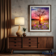 Cargar imagen en el visor de la galería, Pintar Por Números - La Puesta Del Sol Y Árbol De La Belleza - Figuredart - Flores Paisajes Árboles
