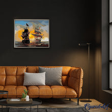 Cargar imagen en el visor de la galería, Pintar Por Números - Los Barcos De Guerra - Figuredart - Barcos