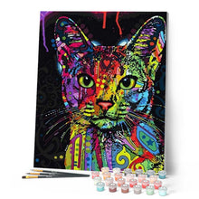 Cargar imagen en el visor de la galería, Pintar Por Números - Gato Pop Art - Figuredart - Animales Gatos Pop Art