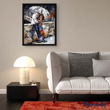 Cargar imagen en el visor de la galería, Pintar Por Números - Paraguas Y Beso Bajo La Lluvia - Figuredart - Romanticismo