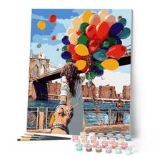 Cargar imagen en el visor de la galería, Pintar Por Números - Globos Multicolor - Figuredart - Deseos De Otros Lugares Romanticismo