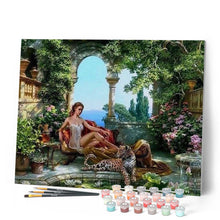 Cargar imagen en el visor de la galería, Pintar Por Números - La Belleza Y El Leopardo - Figuredart - Paisajes Romanticismo