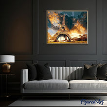 Cargar imagen en el visor de la galería, Pintar Por Números - Torre Eiffel En La Tormenta - Figuredart - Ciudades