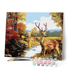 Cargar imagen en el visor de la galería, Pintar Por Números - Ciervos Bebiendo - Figuredart - Animales