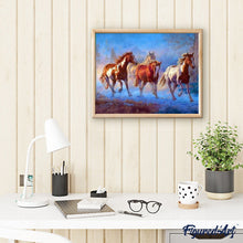 Cargar imagen en el visor de la galería, Pintar Por Números - Nieve Y Caballos - Figuredart - Animales Caballos