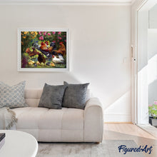 Cargar imagen en el visor de la galería, Pintar Por Números - La Familia Del Gallo - Figuredart - Animales Flores