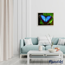 Cargar imagen en el visor de la galería, Pintar Por Números - Mariposa Azul - Figuredart - Animales Mariposas