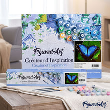 Cargar imagen en el visor de la galería, Pintar Por Números - Mariposa Azul - Figuredart - Animales Mariposas