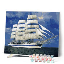 Cargar imagen en el visor de la galería, Pintar Por Números - Barco De Vela Blanco - Figuredart - Barcos
