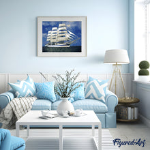 Cargar imagen en el visor de la galería, Pintar Por Números - Barco De Vela Blanco - Figuredart - Barcos