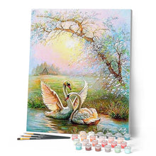 Cargar imagen en el visor de la galería, Pintar Por Números - Ganso En El Lago - Figuredart - Animales