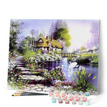 Cargar imagen en el visor de la galería, Pintar Por Números - La Casa Del Lago - Figuredart - Paisajes