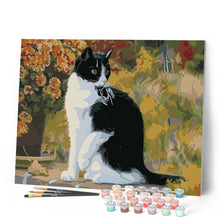 Cargar imagen en el visor de la galería, Pintar Por Números - Gato Blanco Y Negro - Figuredart - Animales Gatos