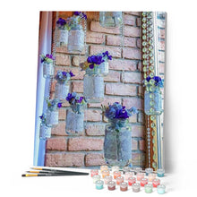 Cargar imagen en el visor de la galería, Pintar Por Números - Florero De Cristal Púrpura - Figuredart - Flores