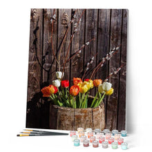 Cargar imagen en el visor de la galería, Pintar Por Números - Barril De Flores - Figuredart - Flores
