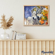 Cargar imagen en el visor de la galería, Pintar Por Números - Arce Nieve Lobo - Figuredart - Animales Lobos