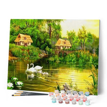 Cargar imagen en el visor de la galería, Pintar Por Números - Casa Rural Puente - Figuredart - Paisajes