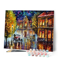 Cargar imagen en el visor de la galería, Pintar Por Números - Coche Antiguo Por La Calleabstracto - Figuredart - Ciudades