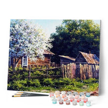 Cargar imagen en el visor de la galería, Pintar Por Números - Cabaña En Un Árbol Blanco - Figuredart - Paisajes Árboles
