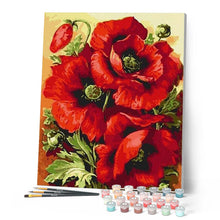 Cargar imagen en el visor de la galería, Pintar Por Números - Flores Rojas - Figuredart - Flores