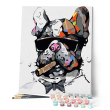 Cargar imagen en el visor de la galería, Pintar Por Números - Perro Fumador - Figuredart - Animales Perros