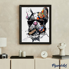 Cargar imagen en el visor de la galería, Pintar Por Números - Perro Fumador - Figuredart - Animales Perros