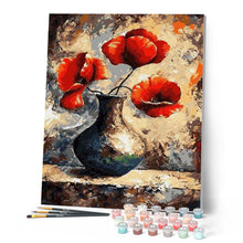Cargar imagen en el visor de la galería, Pintar Por Números - Tres Cártamos - Figuredart - Flores