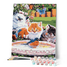 Cargar imagen en el visor de la galería, Pintar Por Números - Blanco Negro Amarillo - Figuredart - Animales