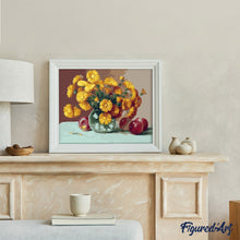 Cargar imagen en el visor de la galería, Pintar Por Números - Jarrón Con Girasoles Y Manzanas - Figuredart - Flores
