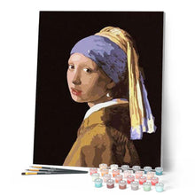 Cargar imagen en el visor de la galería, Pintar Por Números - Chica Con Un Pendiente De La Perla - Figuredart - Reproducción De Obras De Arte